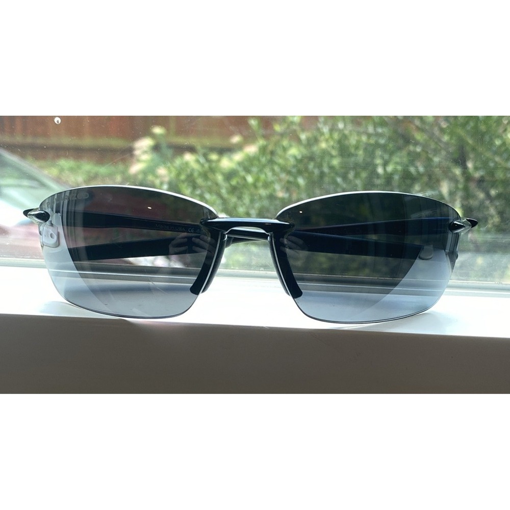 REVO Mooring RE4043-01 Rimless Sport Sunglasses Black Frames Grey Polarized READ